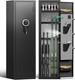 5-8 Gun Safe For Rifle And Pistol, Quick-access Gun Cabinet With Removable Shelf