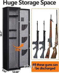 5 Gun Home Rifle Safe Quick Access Digital Password Large Gun Storage Cabinets