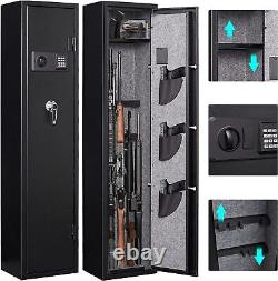 5 Gun Home Rifle Safe Quick Access Digital Password Large Gun Storage Cabinets