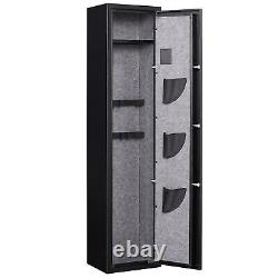 5 Gun Home Rifle Safe Quick Access Digital Password Large Gun Storage Cabinets