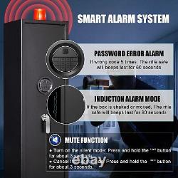 5 Gun Rifle Biometric Storage Safe Cabinet Security Fingperint Lock Quick Access