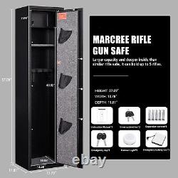 5 Gun Rifle Biometric Storage Safe Cabinet Security Fingperint Lock Quick Access