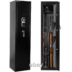 5 Gun Rifle Digital Storage Safe Cabinet Security Locker Quick Access for Home
