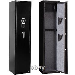 5 Gun Rifle Digital Storage Safe Cabinet Security Locker Quick Access for Home