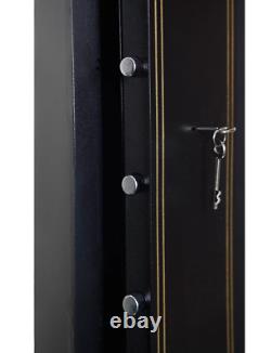 5-Gun Rifle Safe Large Gun Cabinet Quick Access Storage Lock Box Metal Security