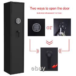 5 Gun Rifle Safe Security Storage Cabinet with Digital Keypad Lock Quick Access