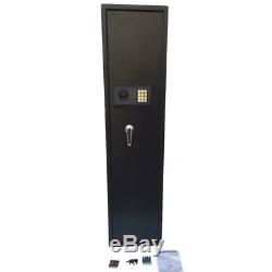 5 Gun Rifle Security Electronic Digital Lock Tall Safe Pistol Storage Cabinet
