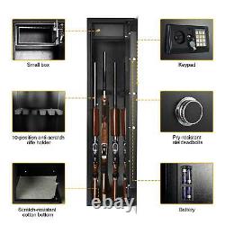 5 Gun Rifle Shotgun Pistol Electronic Lock Storage Safe Cabinet Firearm New