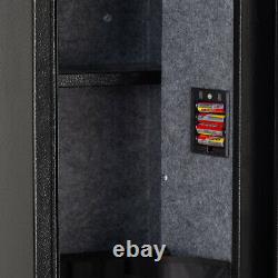 5 Gun Rifle Steel Storage Wall Safe Box Security Cabinet Electronic Dual Lock