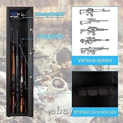 5 Gun Rifle Storage Safe Cabinet Security board Lock System Quick Access