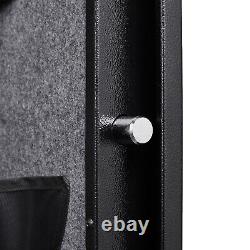 5 Gun Rifle Wall Storage Iron Safe Box Cabinet Double Security Lock Quick Access