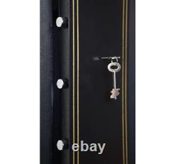 5 Gun Safe Lock Bolt Box Security Storage Cabinet Rifle Pistol Key Home Fire Arm