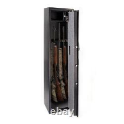5 Gun Safe Rifle Cabinet Key Digital Lock Shotgun Storage Security System Steel