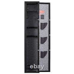 5 Gun Safe for Home Rifle and Pistols Build-in cabinet, External Alarm System