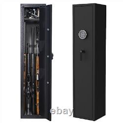 5 Rifle & 2 Pistol Gun Safe Storage Cabinet with Digital Keypad Lock Security