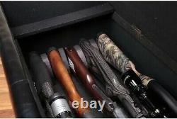 5-Rifle Gun Safe Concealment Bench Hidden Firearms Compartment Locking Storage