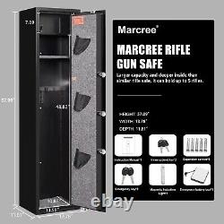 5 Rifle Safe for Home, Quick Access Digital Gun Cabinet for Rifle and Pistols