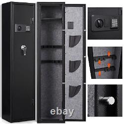 5 Rifles Gun Safe Rifle Safe with Quick Access Electronic Keypad, LED Light