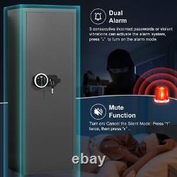52'' Digital Unassembled Gun Safe for 6-8 Rifle, with Gun Rack & Removable Shelf