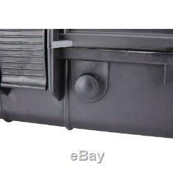 52 Double Scoped Rifle Hard Case With Wheels & Foam Locking Gun Storage Hunting