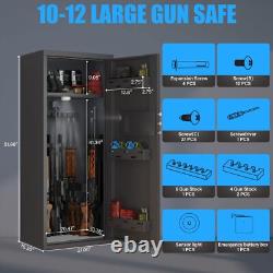 53'' Digital Unassembled Gun Safe for 10-14 Rifle & Pistol, with Adjustable Shelf