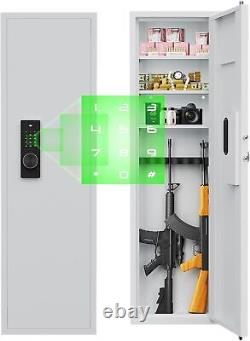 53 Hidden Wall Gun Safe, In-Wall Rifles Adjustable Shelves Passwod/Fingerprint