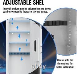 53 Hidden Wall Gun Safe, In-Wall Rifles Adjustable Shelves Passwod/Fingerprint