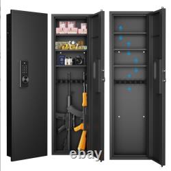 53 Hidden Wall Gun Safe with Touch Panel In-Wall Rifle Storage Digital Lock