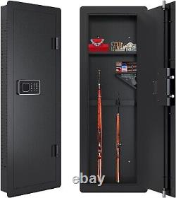 53 Tall Wall Gun Safe, Hidden Wall Safes for Home Rifle and Pistols-Black