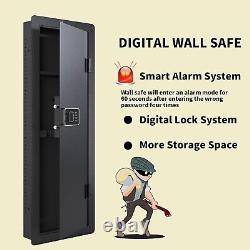 53 Tall Wall Gun Safe, Hidden Wall Safes for Home Rifle and Pistols-Black