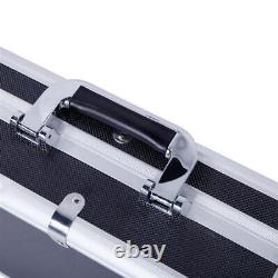 53in Long Gun Case Aluminum Locking Rifle Pistol Shotgun Storage Box Carry Case