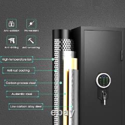 55in Gun Cabinet for Rifle and Pistols, Gun Safe with Dual Alarm & Touchscreen