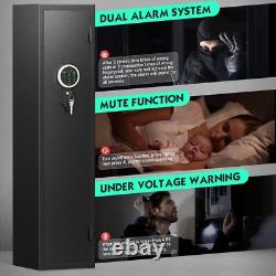 55in Gun Cabinet for Rifle and Pistols, Gun Safe with Dual Alarm & Touchscreen