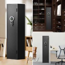 55in Gun Cabinet for Rifle and Pistols, Gun Safe with Dual Alarm & Touchscreen