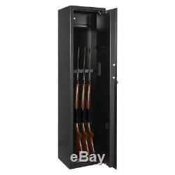 57 Gun Storage Locker Cabinet 5 Rifles Heavy Duty Steel Shotgun Pistol Safe Box