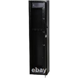 59 3-Directional Dual Lock Key/Keyless 5-Gun Steel Rifle Storage Cabinet Safe