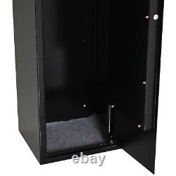 59 3-Directional Dual Lock Key/Keyless 5-Gun Steel Rifle Storage Cabinet Safe