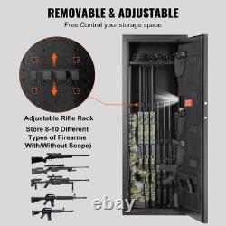 6-10 Rifles Gun Safe Rifle Safe with Lock & Digital Keypad Removable Shelf