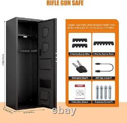 6-8 Gun Safe, Unassembled Gun safe for Rifles and Pistols with Adjustable Rack