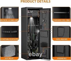 6-8 Gun Safe, Unassembled Gun safe for Rifles and Pistols with Adjustable Rack