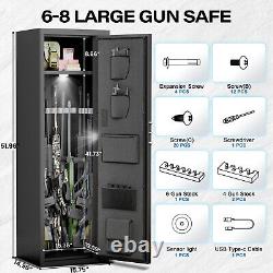 6-8 Gun Safe for Shotguns Large Unassembled Safe for Home Storage of Rifles