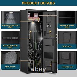 6-8 Rifle Gun Safe for Shotgun, Large Unassembled Gun Safe for Home Rifle Pistol