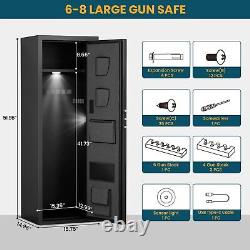 6-8 Rifle Gun Safe for Shotgun, Large Unassembled Gun Safe for Home Rifle Pistol