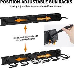 6 Gun Rack Wall Mount Rifle Shotgun Firearm Holder Hanger Storage Horizontal NEW