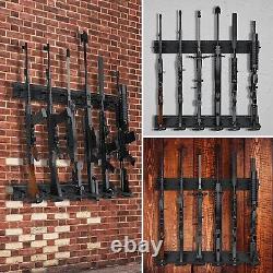 6 Gun Rack Wall Mount Rifle Shotgun Firearm Holder Hanger Storage Horizontal NEW