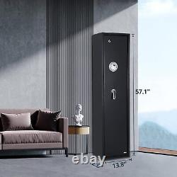 6 Gun Security Cabinet Rifle Safe Storage Digital Locker with Fingerprint unlock