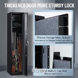 6 Gun Security Cabinet Rifle Safe Storage Digital Locker with Fingerprint unlock