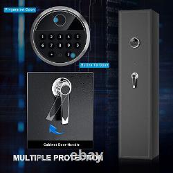 6 Rifle Gun Safe Security Storage Biometric Fingerprint Quick Access Keypad Lock