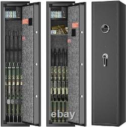 6 Rifle Gun Safe Security Storage Biometric Fingerprint Quick Access Keypad Lock