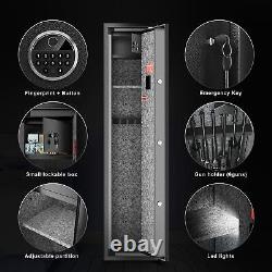 6 Rifle Gun Safe Security Storage Biometric Fingerprint Quick Access Keypad Lock